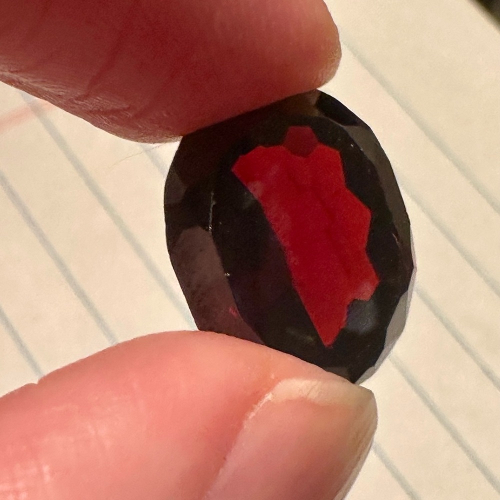 Red/Burgundy 23.00 ct. Zircon, Cushion Cut
